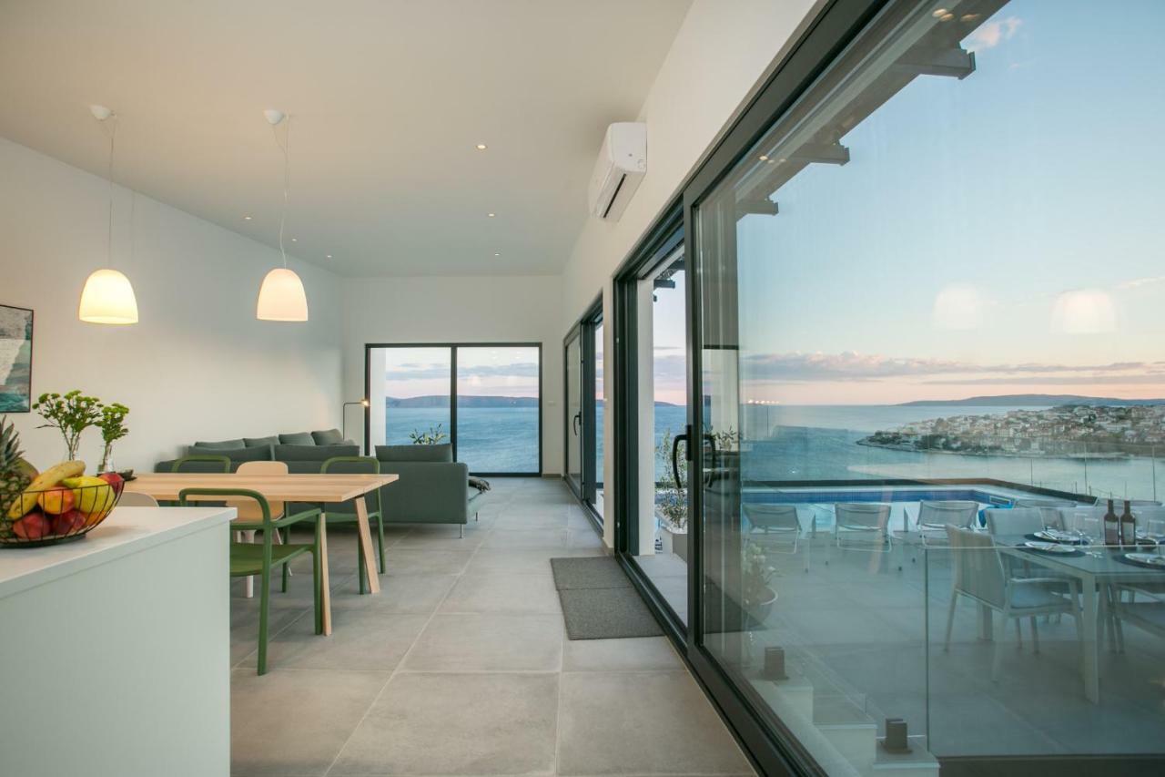 Holiday Home Olive Exclusive - 8 People, Heated Pool, Okrug Gornji, Sea View Trogir Zewnętrze zdjęcie